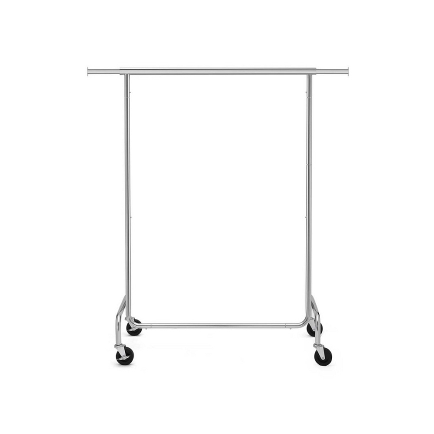 Mobilno stojalo za oblačila JEAN 110/150x160x45 cm srebrno