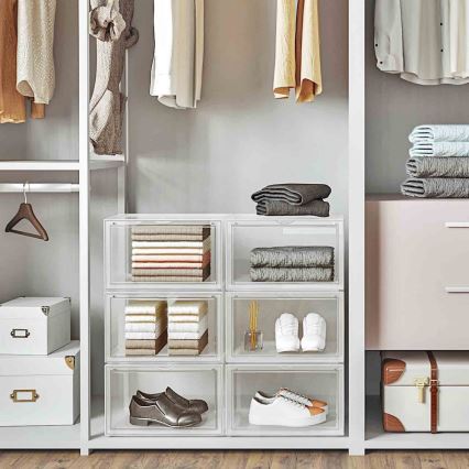 Modularen regal s predelki BOXIFY v beli barvi