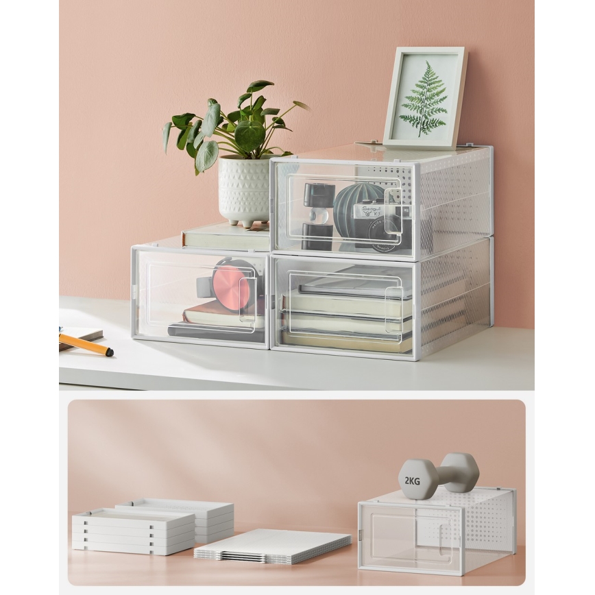 Modularen regal z razdelki BOXIFY, bel