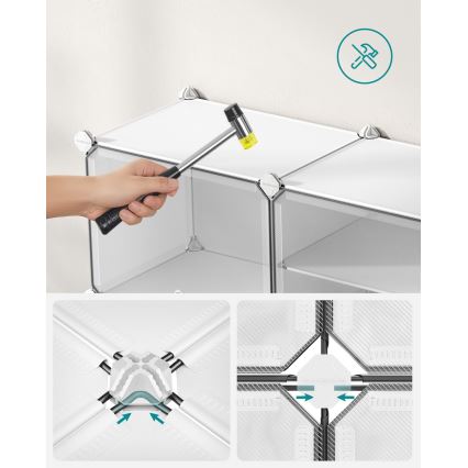 Modularni regal s predelki BOXIFY bela