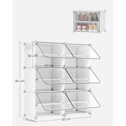 Modularni regal s predelki BOXIFY bela