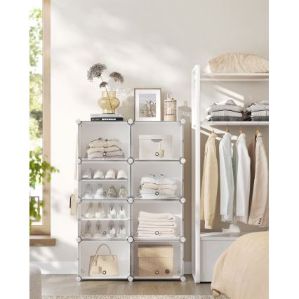 Modularni regal z razdelki BOXIFY, bel