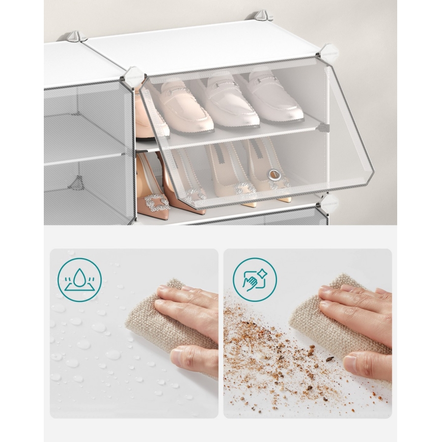 Modularni regal z razdelki BOXIFY, bel