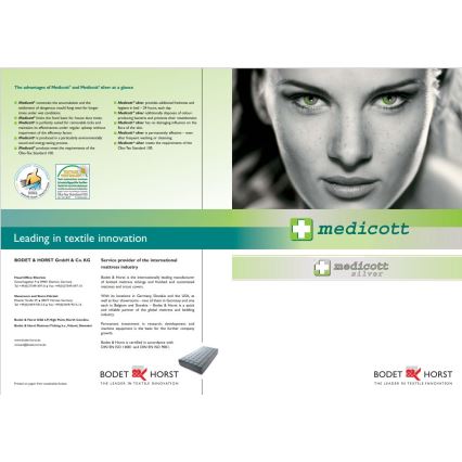 Monarch - Oblikovani ortopedski vzglavnik iz spominske pene ANATOMIC 40x70 cm prevleka Silver Medicott