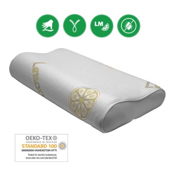Monarch - Oblikovani ortopedski vzglavnik iz spominske pene ANATOMIC 40x70 cm Lemon
