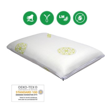 Monarch - Ortopedski vzglavnik s spominsko peno RIMINI 40x70 cm prevleka Lemon