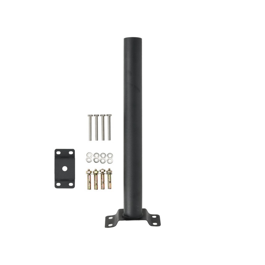 Montažni nosilec BASE za zunanjo razsvetljavo, premer 48 mm, črne barve