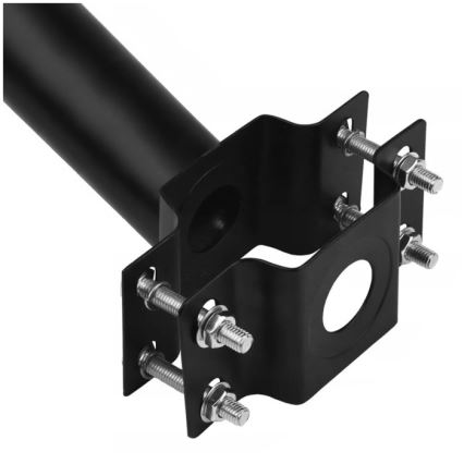 Montažni nosilec BASE za zunanjo razsvetljavo, premer 48 mm, črne barve