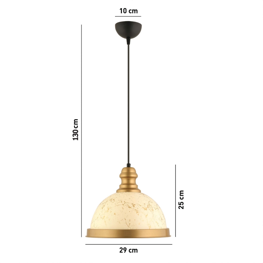 MONZA viseča luč 1xE27/40W/230V premer 29 cm krem/bronasta