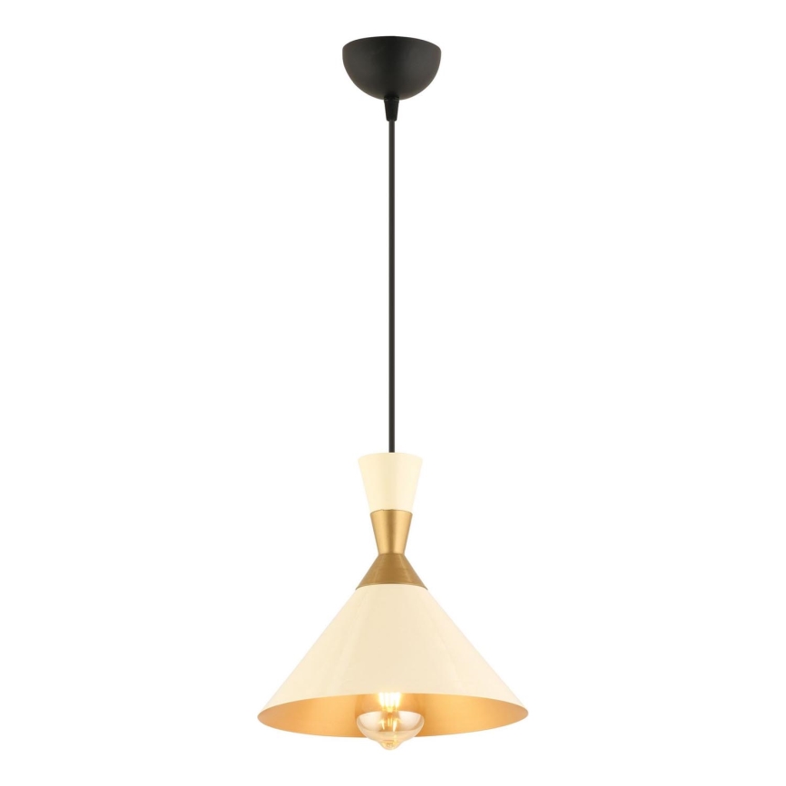 MONZA viseči luster 1xE27/40W/230V Ø 25 cm krem/bronza