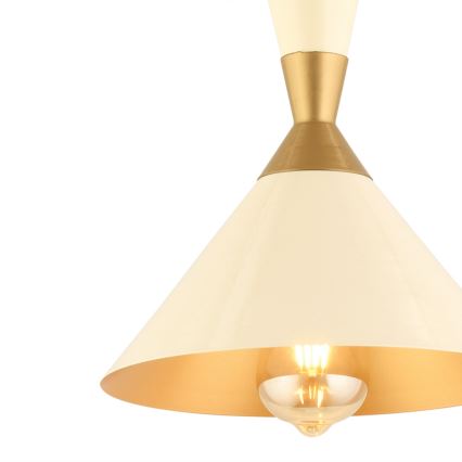 MONZA viseči luster 1xE27/40W/230V Ø 25 cm krem/bronza