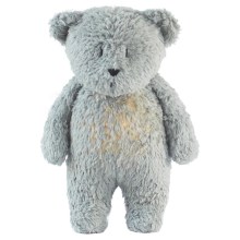 Moonie - Otroška majhna nočna svetilka medvedek mineral organic grey