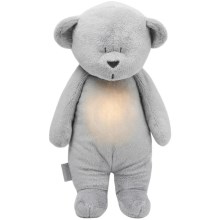 Moonie - Otroška nočna lučka medvedek silver