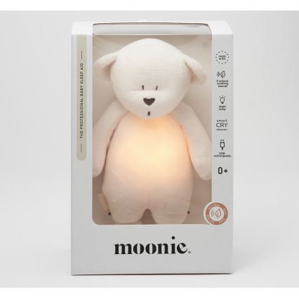 Moonie - Plišasta igrača z melodijo in svetilko medvedek 2.0 cream
