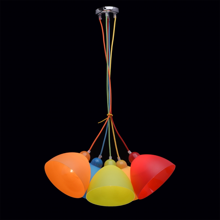 MW-LIGHT - Otroški lestenec na vrvici KINDER 5xE27/40W/230V