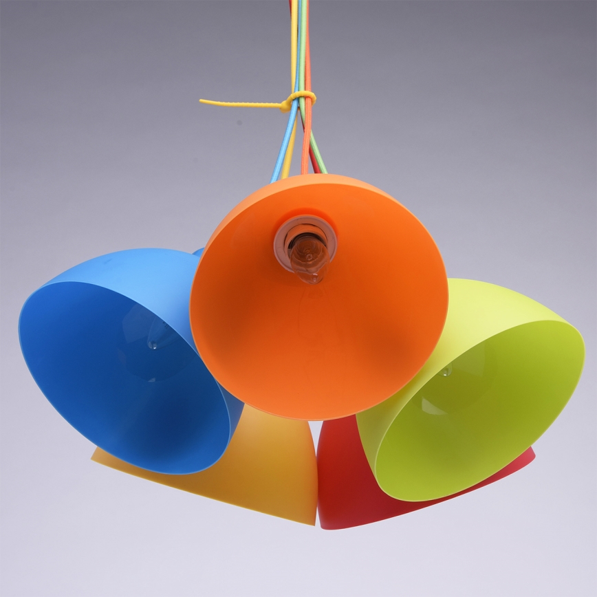 MW-LIGHT - Otroški lestenec na vrvici KINDER 5xE27/40W/230V