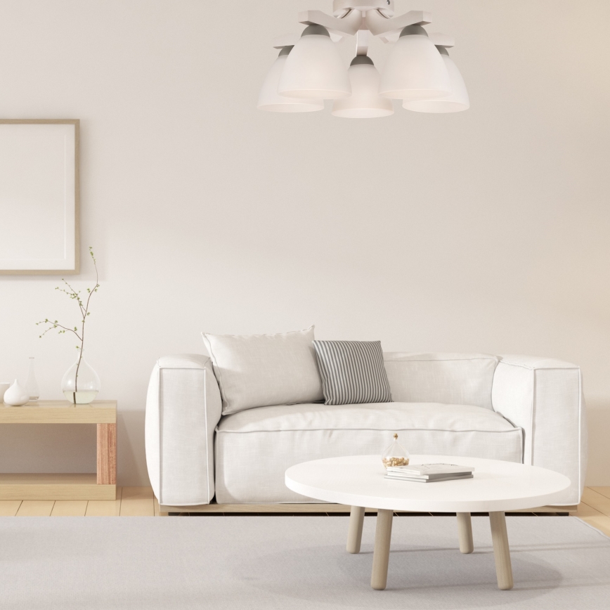 Nadgradni lestenec ADRIANO 5xE27/60W/230V bukev - FSC certifikat