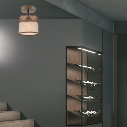 Nadgradni lestenec ANDREA 1xE27/60W/230V bukev
