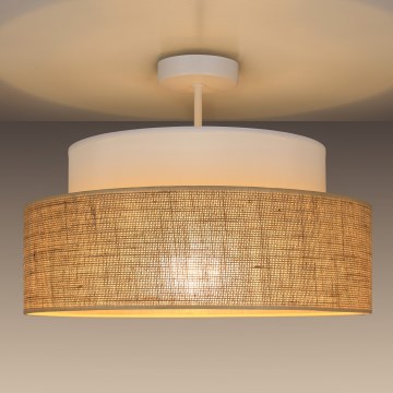 Nadgradni lestenec BOHO 1xE27/60W/230V bela/bež