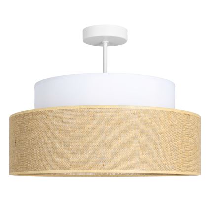 Nadgradni lestenec BOHO 1xE27/60W/230V bela/bež