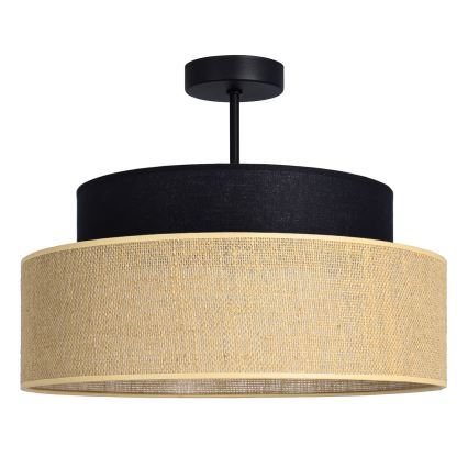 Nadgradni lestenec BOHO 1xE27/60W/230V črna/bež