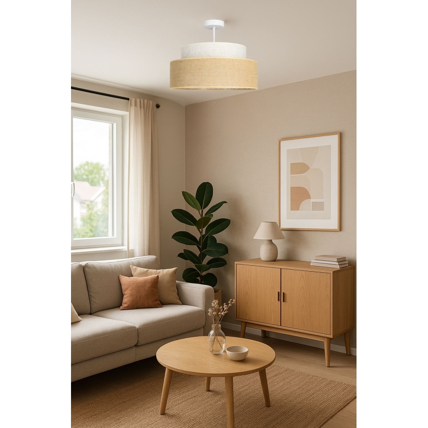 Nadgradni lestenec BOHO 1xE27/60W/230V krem barva/bež