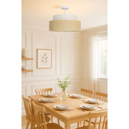 Nadgradni lestenec BOHO 1xE27/60W/230V krem barva/bež