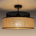 Nadgradni lestenec BOHO 1xE27/60W/230V pr. 40 cm črna/ratan