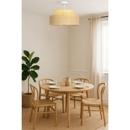 Nadgradni lestenec BOHO 1xE27/60W/230V ratan