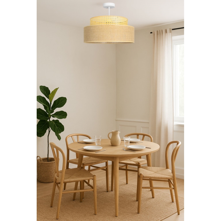 Nadgradni lestenec BOHO 1xE27/60W/230V ratan