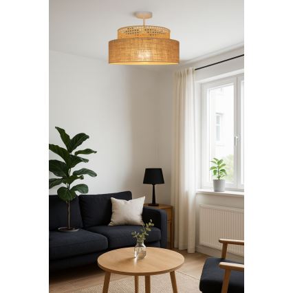 Nadgradni lestenec BOHO 1xE27/60W/230V ratan