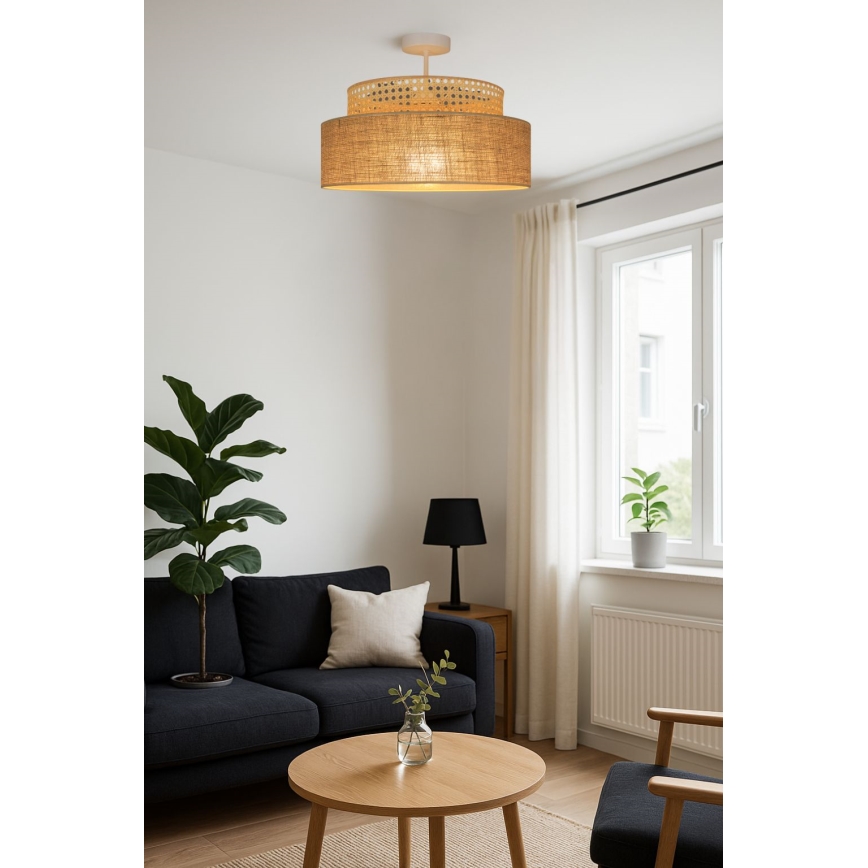 Nadgradni lestenec BOHO 1xE27/60W/230V ratan