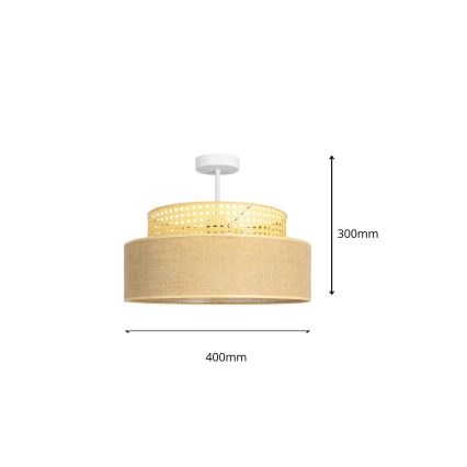 Nadgradni lestenec BOHO 1xE27/60W/230V ratan
