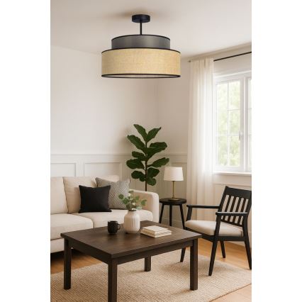 Nadgradni lestenec BOHO 1xE27/60W/230V rjava/bež