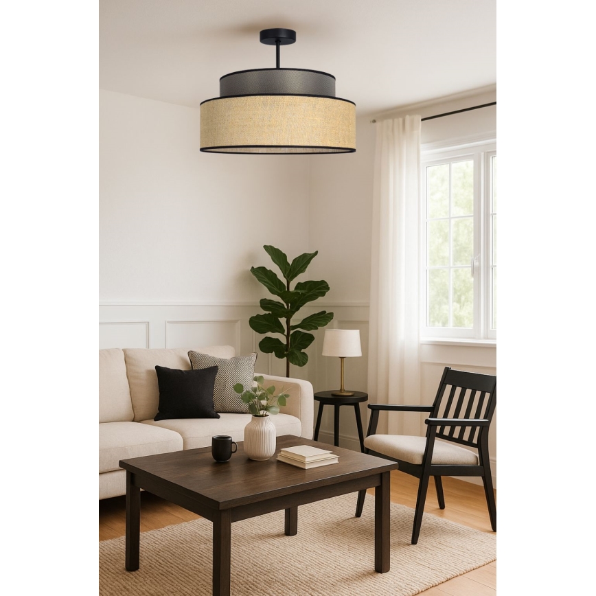 Nadgradni lestenec BOHO 1xE27/60W/230V rjava/bež