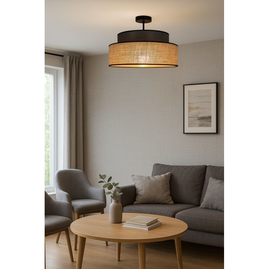 Nadgradni lestenec BOHO 1xE27/60W/230V rjava/bež
