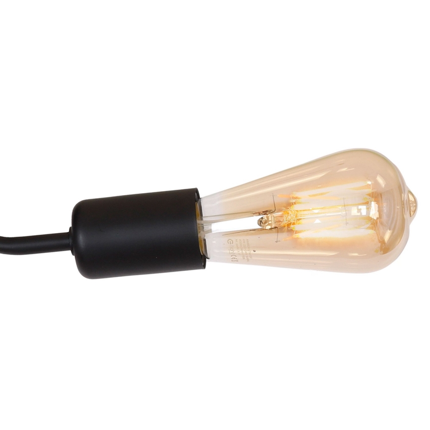 Nadgradni lestenec BRENDA 3xE27/60W/230V črna