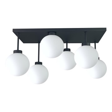 Nadgradni lestenec DEA 6xE14/60W/230V črna/bela