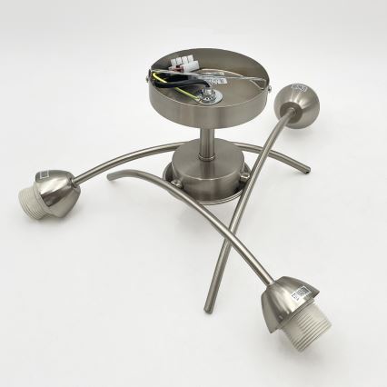 Nadgradni lestenec DONNA 3xE27/60W/230V nikelj