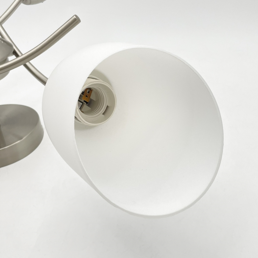 Nadgradni lestenec DONNA 3xE27/60W/230V nikelj