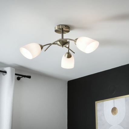 Nadgradni lestenec DONNA 3xE27/60W/230V patina