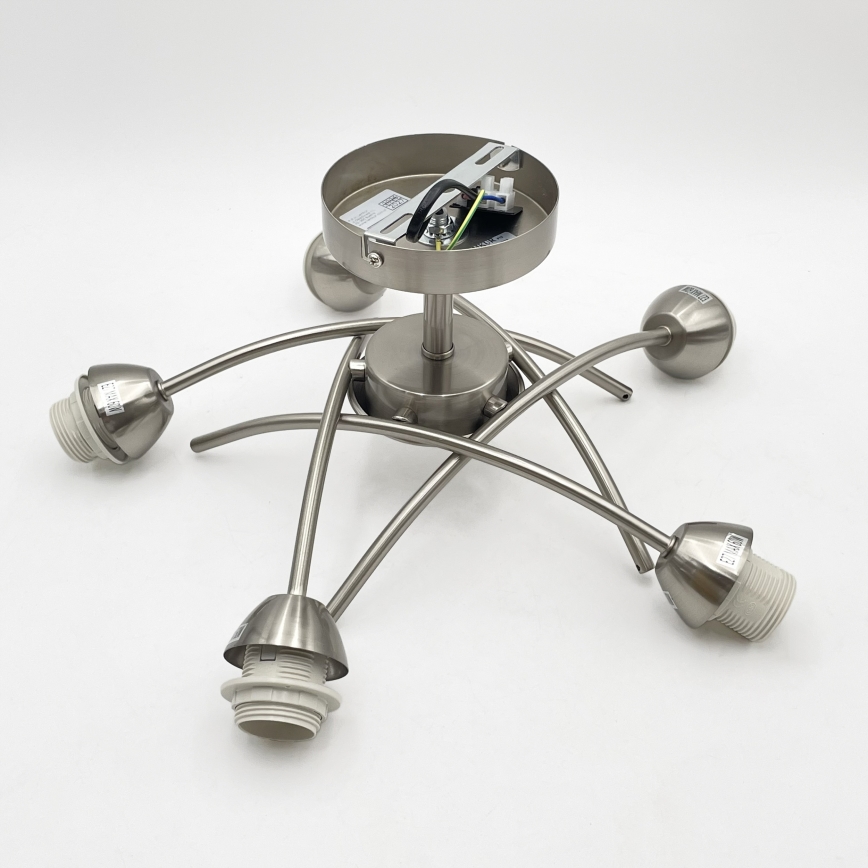 Nadgradni lestenec DONNA 5xE27/60W/230V nikelj