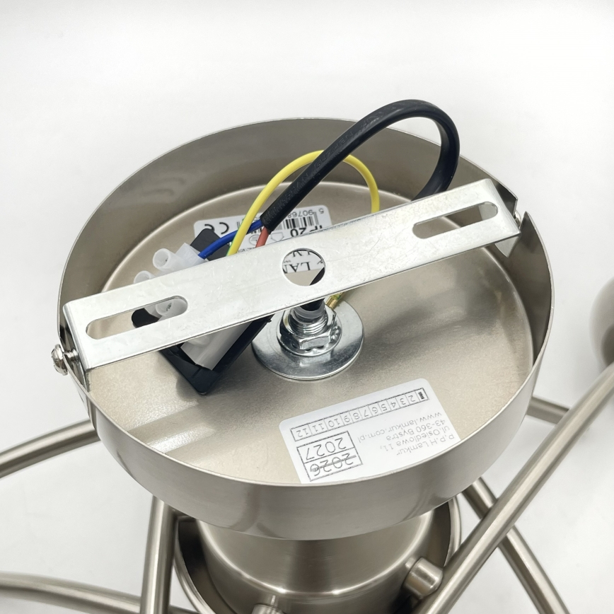 Nadgradni lestenec DONNA 5xE27/60W/230V nikelj