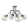 Nadgradni lestenec EVIE 4xE27/60W/230V antracit/prozorna