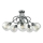 Nadgradni lestenec EVIE 5xE27/60W/230V antracit/prozorna