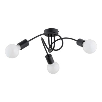 Nadgradni lestenec FARTA 3xE27/15W/230V črna