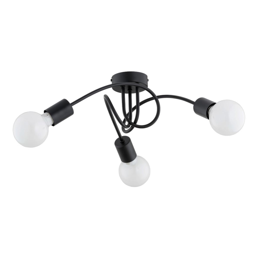 Nadgradni lestenec FARTA 3xE27/15W/230V črna