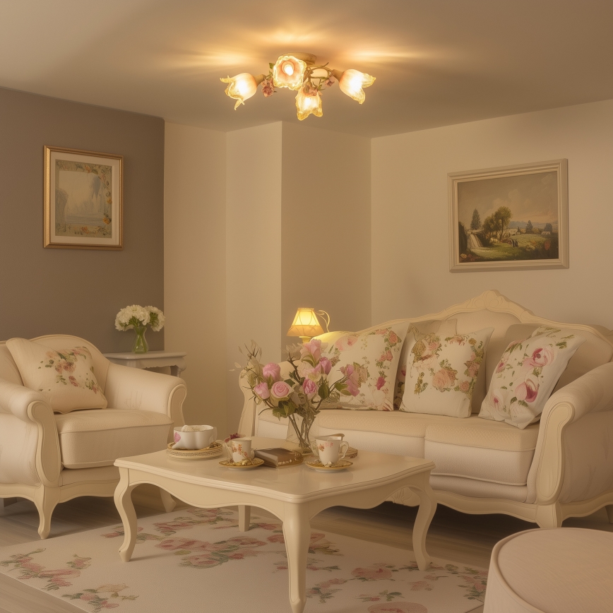 Nadgradni lestenec FIORINTINO 4xE14/40W/230V