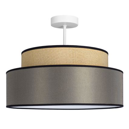 Nadgradni lestenec GRACE 1xE27/60W/230V bež/rjava