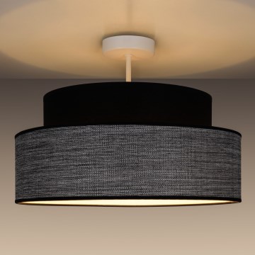 Nadgradni lestenec GRACE 1xE27/60W/230V črna/siva
